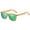 Green, variant on Trendy Bamboo Sunglasses for Unisex, Polarized UV400 Protection, Resin Lenses, Strong and Fashionable Frames, 100% Visible Light Transmission