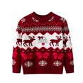thumbnail image 1 of DuoJiaJ Chandail Festif Imprimé Renne Manches Longues Col Rond pour Garçons Confortable Chaud Chandail de Vacances Fil Doux Tenue Décontractée 3-4 Ans, 1 of 5