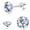 Silver Tone, variant on Moissanite Earrings for Men Women, 136 Titanium Flat Back Stud Earrings, Moissanite Helix Cartilage Earring Studs | D Color VVS1 Clarity