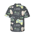 thumbnail image 3 of Bixox Men's Hawaiian Shirts Men's Gamers Print Short-Sleeve Shirt-Medium, 3 of 8