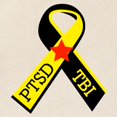 thumbnail image 2 of CafePress - MILITARY PTSD AND TBI RIBBON Tote Bag - Unisex Canvas Tote Bag, Beige, 1-Piece, 2 of 6