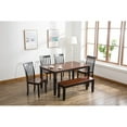 thumbnail image 5 of Bloomington 6-Piece Dining Set, Black/Cherry, 5 of 5