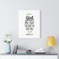 thumbnail image 2 of Scripture Walls Fight the Battle Exodus 14:14 Bible Verse Canvas Christian Wall Art Ready to Hang Unframed, 2 of 12