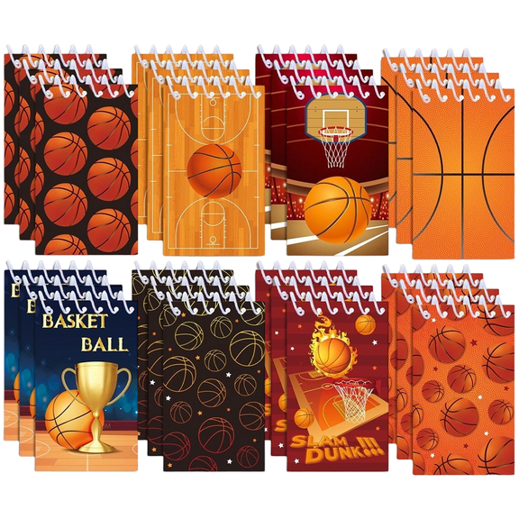 Mini Spiral Notebooks 16pcs Pocket Coil Booklet Notepads Sports Themed Memo Pad for Office Memo Tactical Steno Pads