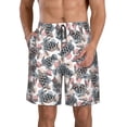 thumbnail image 2 of Uemuo Turtle Pattern Men's Swim Trunks Hawaiian Beach Bathing Suit Swimsuits Beach Quick-Dry Shorts with Pockets-Small, 2 of 9