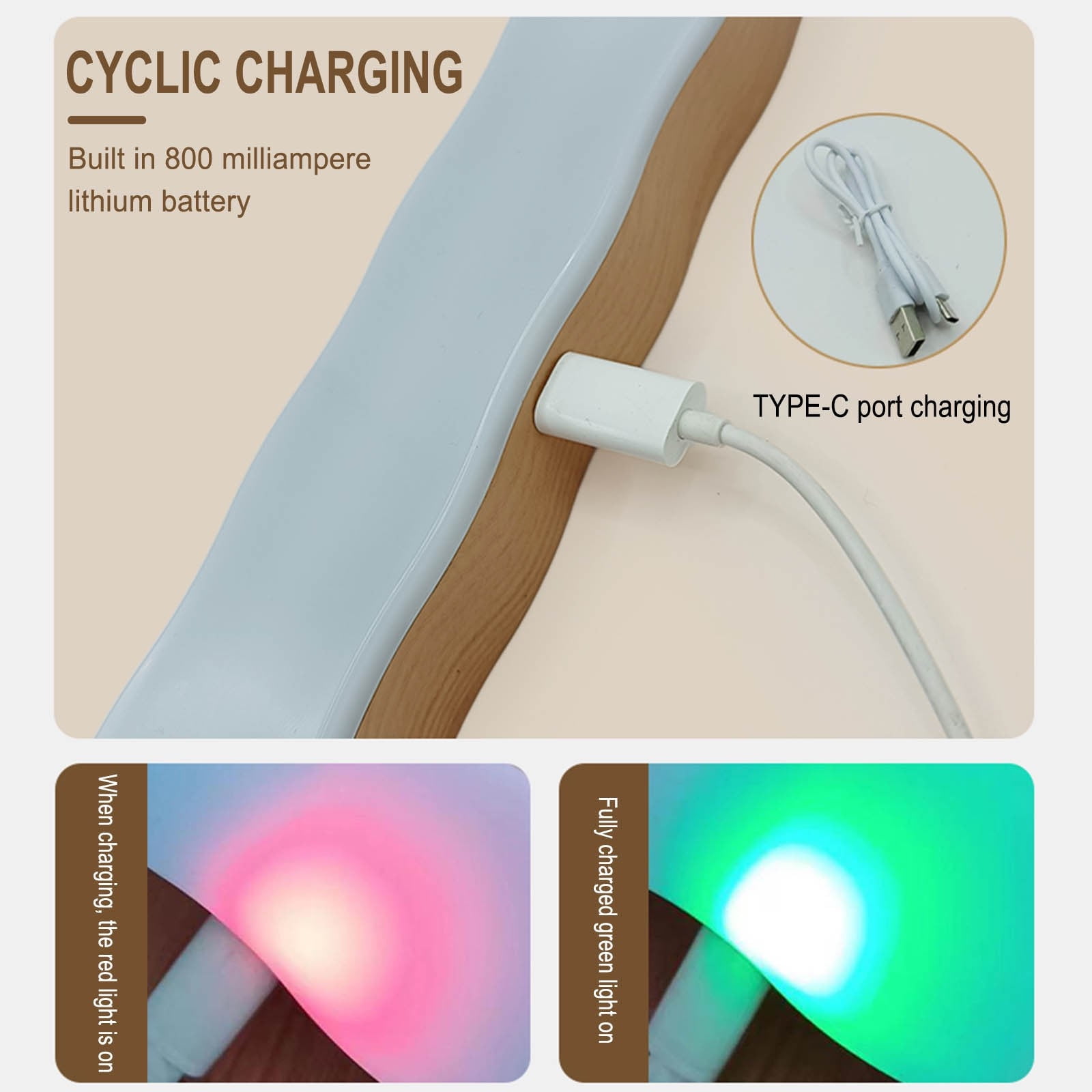 Wall Reading Light Stick on Bunk Bed Lamp Dimmable Touch Lights Magnetic Mounted Under Cabinet Lighting Rechargeable Battery Operated Wireless LED Closet Kitchen Portable Bar for Vanity Makeup Mirror