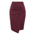 thumbnail image 1 of keepw Jupe Crayon Taille Haute Surélevée Mode pour Femmes Classique Bordeaux L, 1 of 6