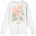 thumbnail image 3 of Paris Beaute Jardin Crew Neck Long Sleeve White Adult Tee-XXL, 3 of 4