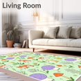 thumbnail image 2 of ODIKA 3'x5' Machine Washable Non-Slip Area Rug, Magical Forest Critter Haven Playspace High Traffic Rug, Green, 728556, 2 of 7