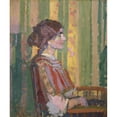 thumbnail image 2 of Harold Gilman 12x14 Gold Ornate Wood Frame and Double Matted Museum Art Print Titled - Steninslavela De Carlowska (Mrs. Robert Bevan), 2 of 4