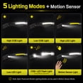 thumbnail image 3 of DAYBETTER Headlamp Rechargeable 2 Pack, 5 Modes Head Light with Motion Sensor, 800mAh White Light Adjustable Headligh for Camping, Hiking, Fishing, Running, 3 of 7