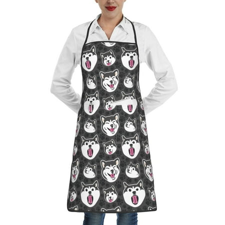 

Matuu Husky for Adjustable Cooking Aprons for Women with Pockets Kitchen Aprons for Men Water and Oil Resistant