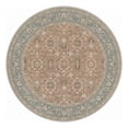 thumbnail image 3 of KUETH 5FT Round Machine Washable Area Rug, Low Pile Non-Slip Backing Carpet for Living Room, Bedroom and Dining Room, Pet-Friendly Vintage Floral Round Rug, Red Fish, 3 of 6