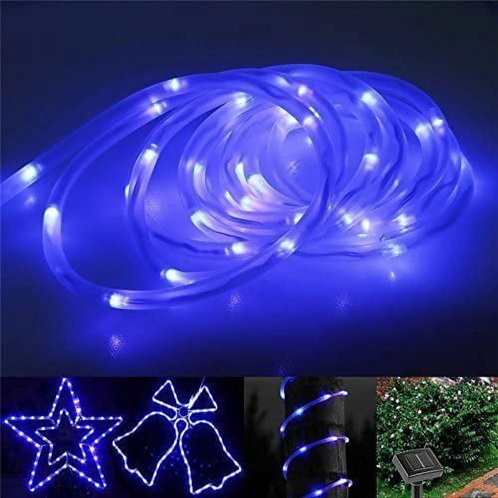 Solar Rope Lights Outdoor Waterproof ,23FT 50LED PVC Tube String Lights with 8 Modes for Garden,Yard, Path, Fence, Stairs, Backyard, Patio Decorative (Blue)