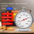 thumbnail image 3 of Stainless Steel Oven Thermometer with Large Dial,0-400°C Range,Hook & Plate for Easy Hanging,Precision Baking Kitchen Tool for Electric Hobs, 3 of 8