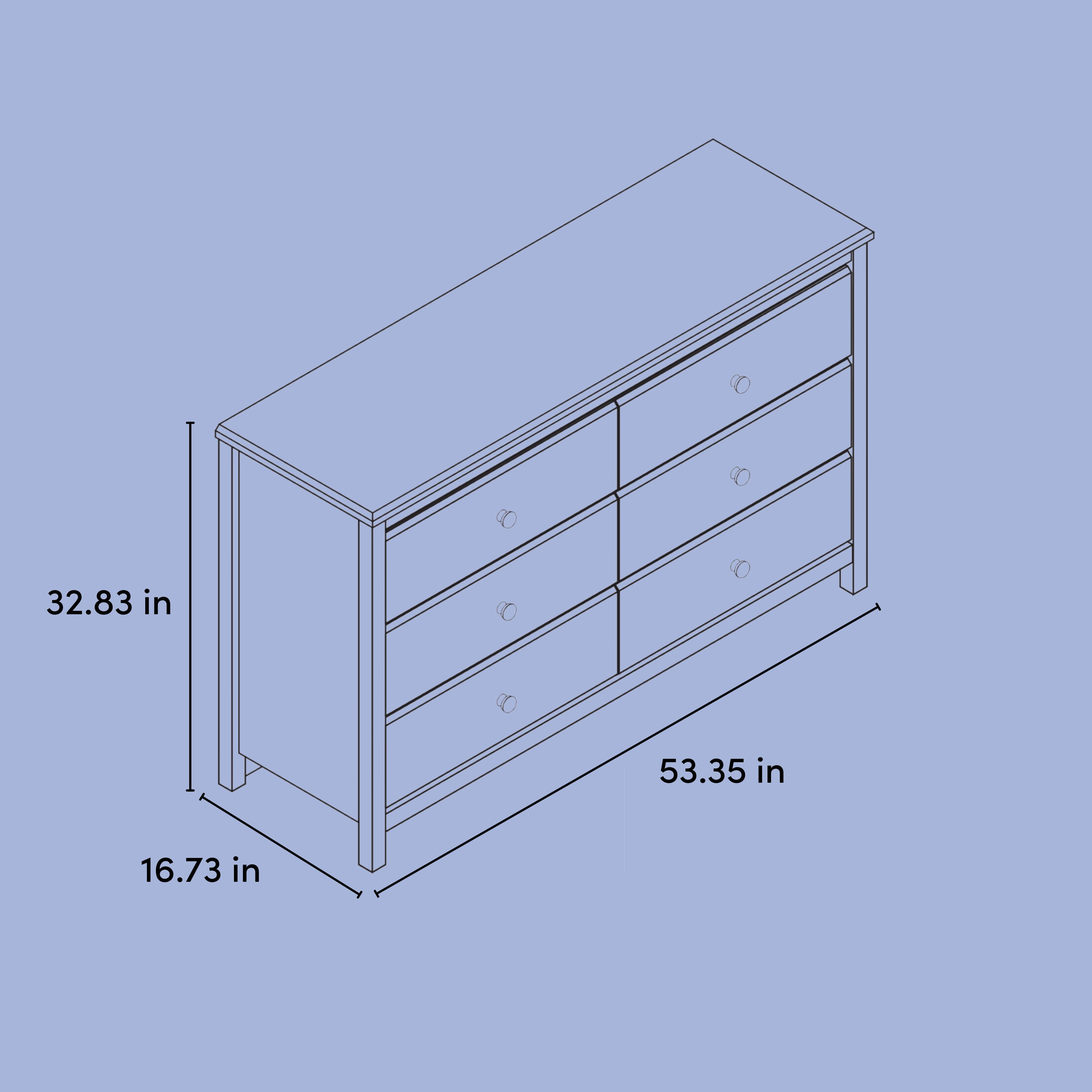 Alpine 6-Drawer Dresser - Tall dressers for interior design - Walmart  Business Supplies