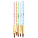 thumbnail image 1 of Juego de 5 pinceles para esculpir con mango acrílico para aplicación de líquidos y polvos Kit profesional para decoración de uñas con gel UV, 1 of 8