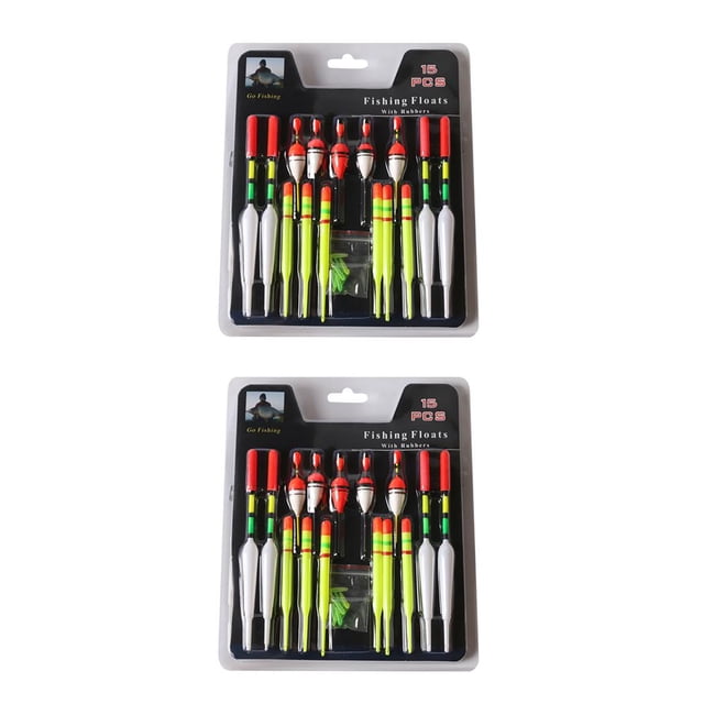 Soidarity 15 Pieces Angling Bobber Fishing Accessories River Fluctuate Operations Simple Craftsmanship Bobbers Plastics Buoy Rods 2piezas
