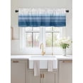 thumbnail image 2 of Valances for Windows Haze Blue Gradient Rod Pocket Cafe Window Treatments Valance Curtains for Kitchen Bathroom Laundry Basement Windows 42"x18", 2 of 9