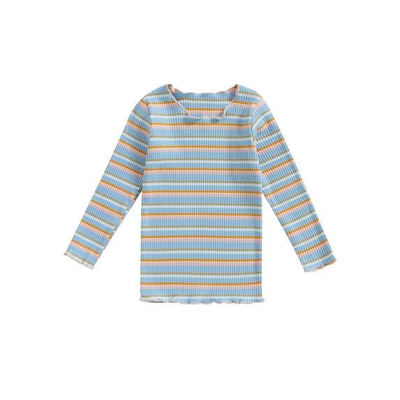 Bagilaanoe Toddler Baby Girl T-Shirt Casual Stripe Print Long Sleeve Tops 9M 12M 18M 24M 3T 4T Kids Pullovers Fall Clothes
