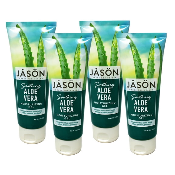 4 Pack - Jason Pure Natural Moisturizing Gel, Soothing Aloe Vera, 4 Ounce
