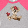 thumbnail image 4 of Inktastic Baseball Teddy Bear Boys Baby Bodysuit, 4 of 5