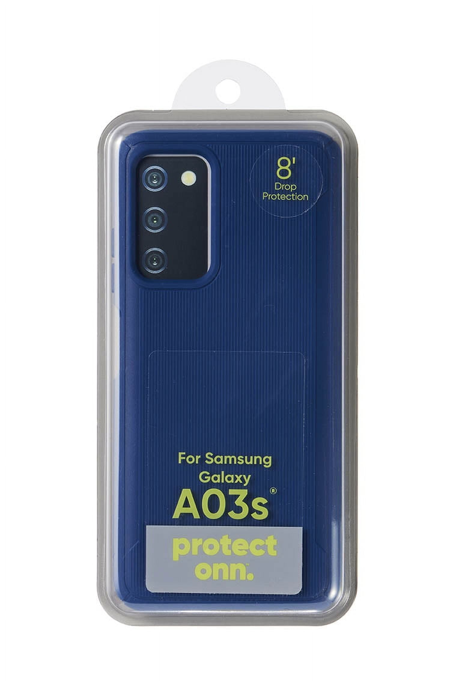onn. Protective Gel Phone Case for Samsung Galaxy A03s, Blue