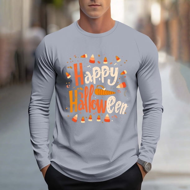 Blusas y camisas de manga larga y cuello redondo para hombre, moda informal, estampado, deportivas, de manga larga y cuello redondo, blusas, camisas, blusas para hombre, poliéster