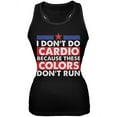 thumbnail image 1 of 4th Of July I Don't Do Cardio Black Juniors Soft Tank Top - Small, 1 of 1