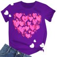 thumbnail image 5 of PMUYBHF Débardeur Graphique Sans Manches pour Femmes Mode Saint-Valentin Imprimé Amour Col Rond Manches Courtes T-Shirt Décontracté (5), 5 of 5