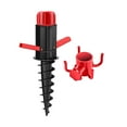 thumbnail image 4 of Sombrilla de playa Anclaje de arena con gancho de sombrilla Soporte de base de sombrilla de patio Anclaje de tornillo de sombrilla de césped para Ganchos rojos DYNWAVEMX ancla de arena de playa, 4 of 8