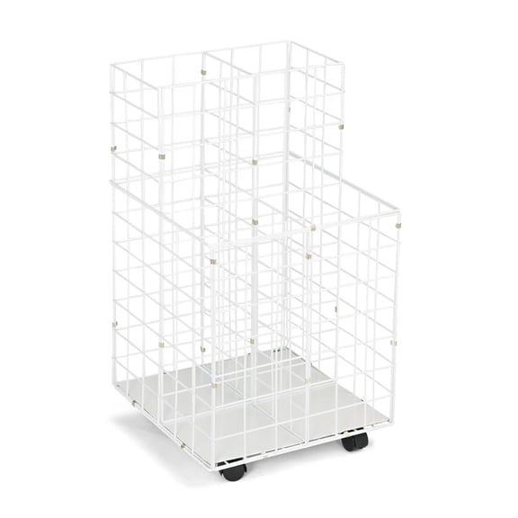 Wire Roll File, 4Compartment, White