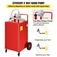 thumbnail image 3 of SKYSHALO, 30 Gallon Gasoline Diesel Fuel Container Manuel Transfer Pump Red, 3 of 9
