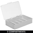 thumbnail image 4 of mDesign Plastic Stackable Eyeglass Organizer, 5 Sections, 2 Pack, Gray/Clear, 4 of 9