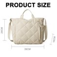 thumbnail image 4 of Women Quilted Tote Bag Puffer Hobo Handbag Lightweight Padding Shoulder Bag Nylon Padded Crossbody Purse - Off white, 4 of 6