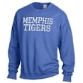 thumbnail image 2 of Men's ComfortWash Royal Memphis Tigers Garment Dyed Fleece Crewneck Pullover Sweatshirt, 2 of 3