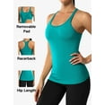 thumbnail image 4 of ANFERRY Women's Ribbed Workout Tank Tops with Built in Bra Racerback Athletic Top, 4 of 9