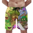 thumbnail image 5 of My Singing Monsters Men's Swim Trunks Board Shorts Drawstring Elastic Waist Quick Dry Swimsuits Beach Shorts with Pockets L, 5 of 8