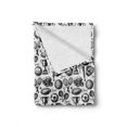 thumbnail image 2 of Sport Soft Flannel Fleece Blanket, Monochrome Trophy Baseball Glove Ping Pong Ball Sketch Style Bat Tournament Inspired, Cozy Plush for Indoor and Outdoor Use, 60" x 80", Black White, by Ambesonne, 2 of 6