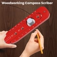 thumbnail image 3 of Aluminum Alloy Woodworking Compass Tool, Portable Woodworking Compass Scriber Flexible Rustproof  for Marking, 3 of 7