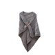 thumbnail image 2 of Qarigey Chal de mujer, abrigos cálidos de otoño, bufanda de hombro de Color sólido, Poncho, decoración de moda, prendas de vestir Accesorios de disfraces Gris, 2 of 6
