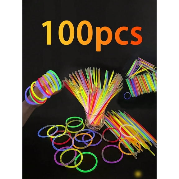 200pcs Glow Sticks Super Bright Glow Sticks Party Decorations Can Glow In The Dark For 10 12 Hours