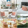 thumbnail image 6 of Abstract Art Water Ripple Outdoor Pillow Covers Pack of 2 Pink Marble Pattern Waterproof Throw Pillow Covers Decorative Cushion Cases for Patio Garden Tent Balcony Couch 16x16 inch, 6 of 8