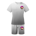 thumbnail image 3 of toraway Mens Suits Men's Summer Short Sleeved Round Neck Home Short Sleeved T Shirt Set XXL, 3 of 4
