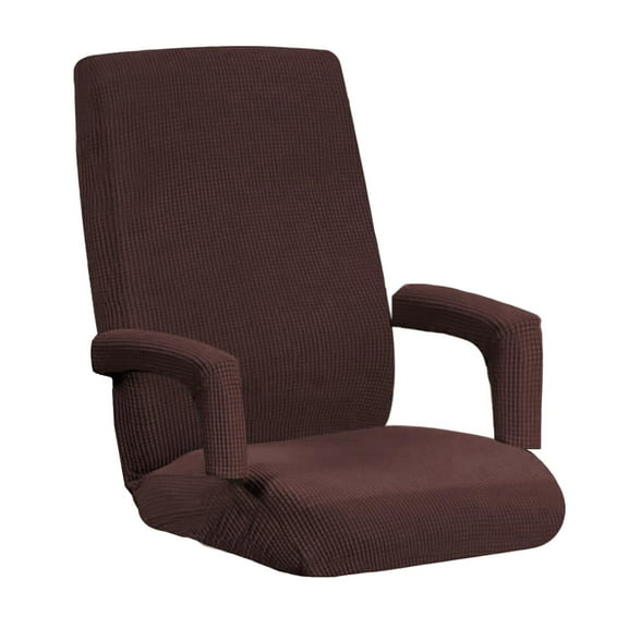 yotijay Stretch Waterproof Office Chair Cover High Back Computer Chair Slipcover Brown L