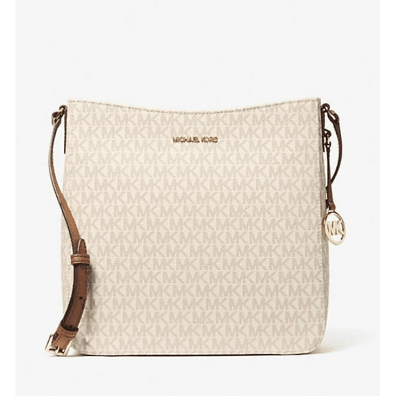 Michael Michael Kors Jet Set Travel Large Logo Messenger Bag Vanilla