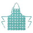 thumbnail image 2 of Esign Of Head Pug Dog Apron-Garden Aprons for Women with Pockets-Cotton Linen Waterproof Kitchen Cooking Gardening Aprons Adjustable for Kitchen,Cooking,BBQ and Salon 33x27 Inch, 2 of 7