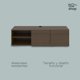 thumbnail image 4 of Mueble para TV The Shop, Panel Empotrable, 120 cm x 34 cm x 33 cm, MDF Resistente cafe Unitalla, 4 of 7
