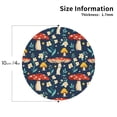 thumbnail image 2 of Lsque Colorful Mushrooms Pattern 4" Drink Coasters Set of 4, PVC Leather Absorbent Coasters, Table Coaster Set Decorative Coffee Cup Coasters Housewarming Gift -Round Shape, 2 of 6