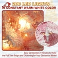 thumbnail image 6 of VEIKOUS 6ft Pre-Lit Christmas Slim Pencil Tree for Holiday Decor w/ 200 Lights and 600 Tips, Pink, 6 of 10